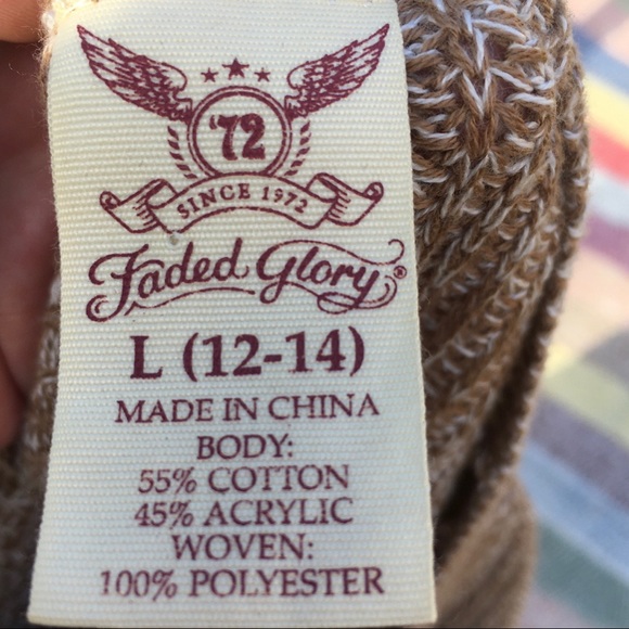 🦋 3 for $25 - Faded Glory Faux Layer Melange Knit Sweater - Picture 8 of 8